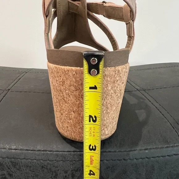 Corkys Seltzer Bronze Wedge Sandals - Picture 9 of 10